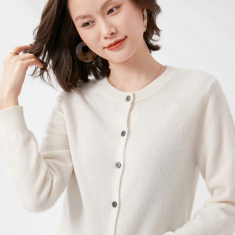 

Женские модные повседневные однотонные свитера с круглым вырезом и осенне-зимним принтом с длинными рукавами M