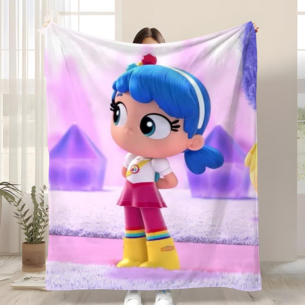 Popular True Rainbow Kingdom Throw Soft Coral Fleece Blanket 310gsm Fluffy Warm Throw for Sofa Bed Couch Bedroom Decor