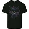 Crow Skull With Flowers Gothic Goth Raven Unisexs Light Cotton Tshirt