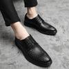 Business Shoes For Men Black Formal Leather New Men’s Brogue Shoes Male British Style Leather Shoes Men’s Dress Shoes Yuppie