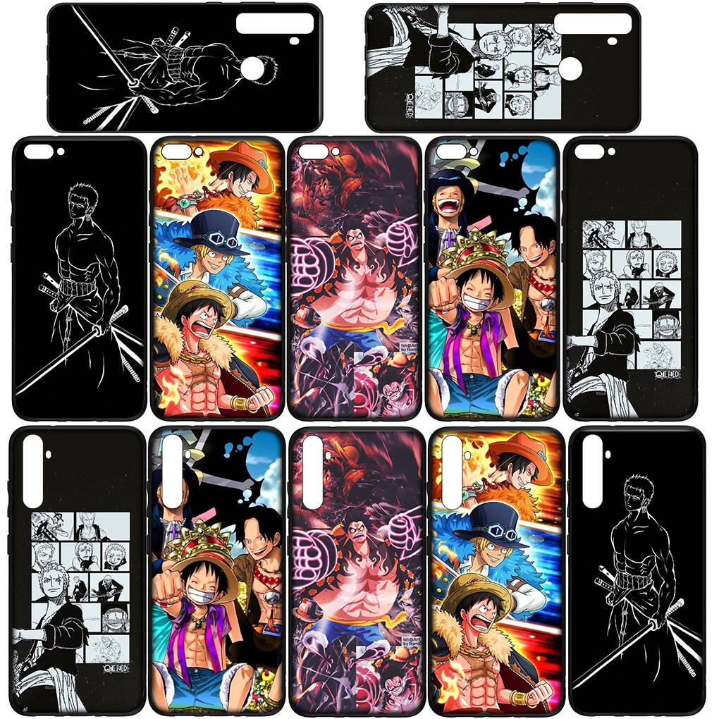 Coque de téléphone pour iPhone 17 15 16 Plus Redmi Note 14 12 11 13 Pro Max Huawei P30 P20 Lite OPPO A60 A40 A80 A18 A16 A54 Roronoa Zoro Luffy One Piece Cover