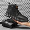 Autumn and Winter Leather Casual Men's Boots High-top Black Retro Martin Boots Fashion Tooling Shoes 9961
