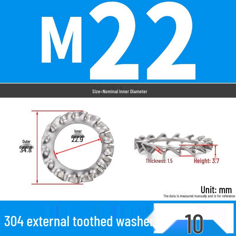 Iron Serrated Locking Washer Set with Anti-Loosening Shims