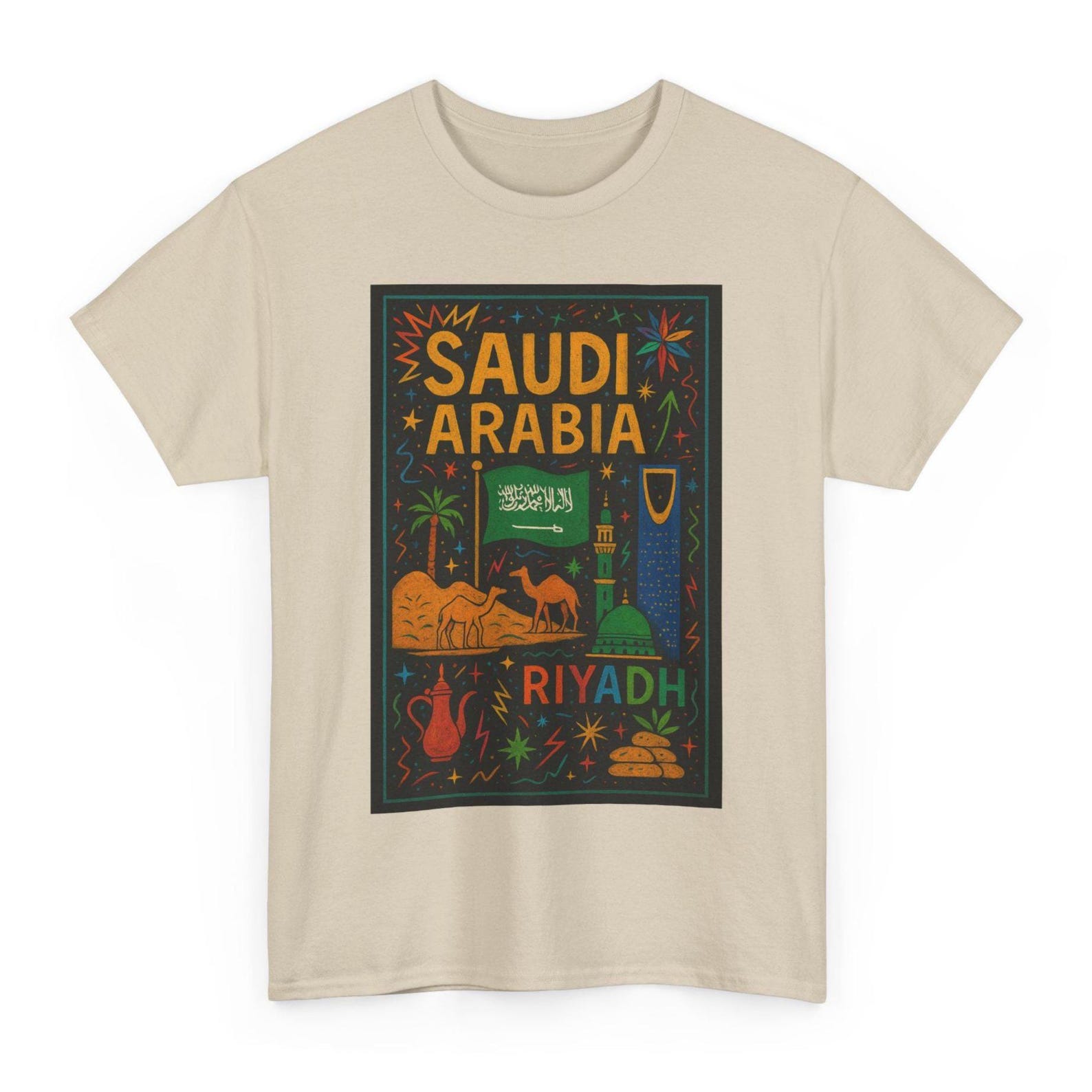 Vintage Riyadh Saudi Arabia T-Shirt: Middle Eastern Pride Graphic Tee 4XL