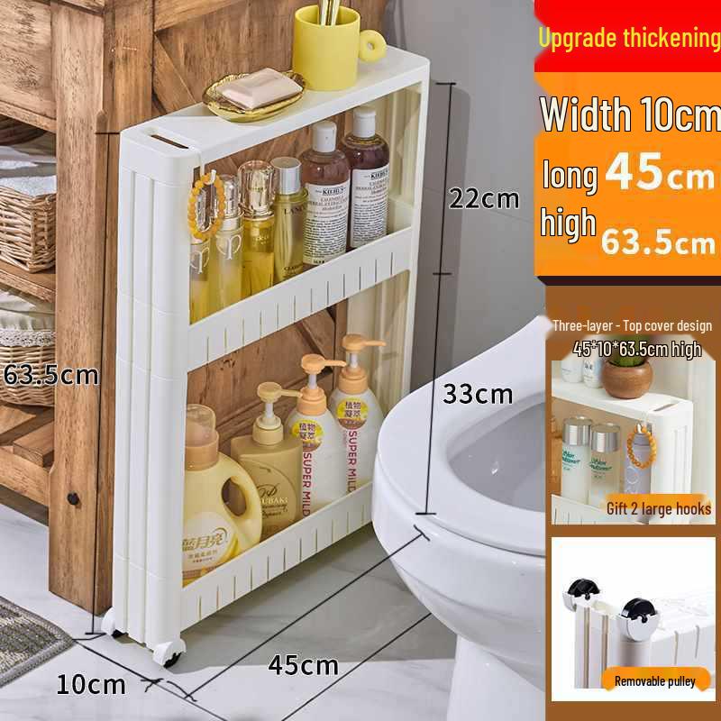 Ultra-Slim Gap Storage Rack for Kitchen, Bathroom, Fridge, Wall Corner, Bedside, and Living Room.