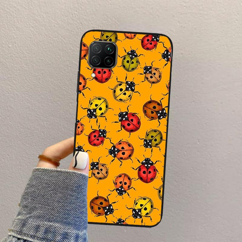 Ladybug Beetle For Huawei Nova Y70 Y90 Y60 Y73 Y72 Y61 Y91 12s 12i 11i 8i 9 10 SE P40 Lite P60 P30 Pro Case