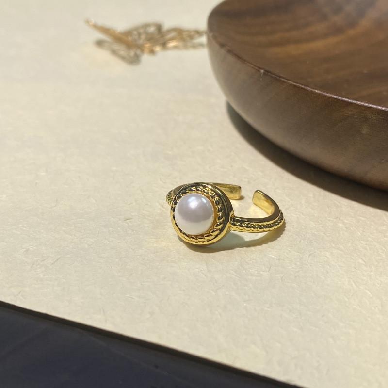 Vintage Style Geometric Adjustable Rings For Women Elegant Fashionable Copper Jewelry