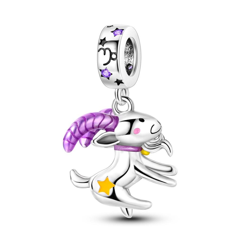 925 Silver 12 Constellation Luminous Charms Fit Original Bracelet Cancer Scorpio Aquarius Taurus Virgo Pisces