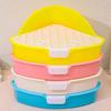 Rabbit Litter Pan Animal Potty Trainer Bunnies Corner Toilet Box Detachable Hollow Ferret Hamster Dragon Cat Guinea Pig Supplies