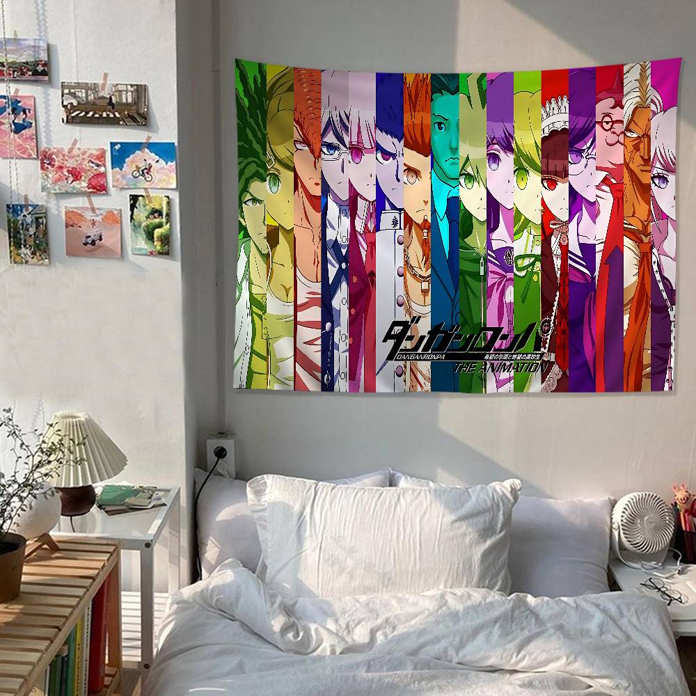 Classic Anime Danganronpa Chart Tapestry For Living Room Home Dorm Decor Art Home Decor