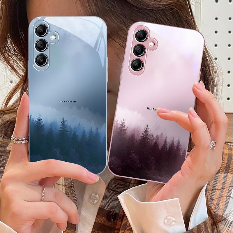 Perl-Lotus-Pulver für Samsung Galaxy A14 4G 20 30 52 20S 21S 22 A32 33 34 42 50 51 53 54 70 71 72 73 5G Glas-Handyhülle