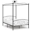 VidaXL Black Metal Canopy Bed Frames 140 X 200 Cm
