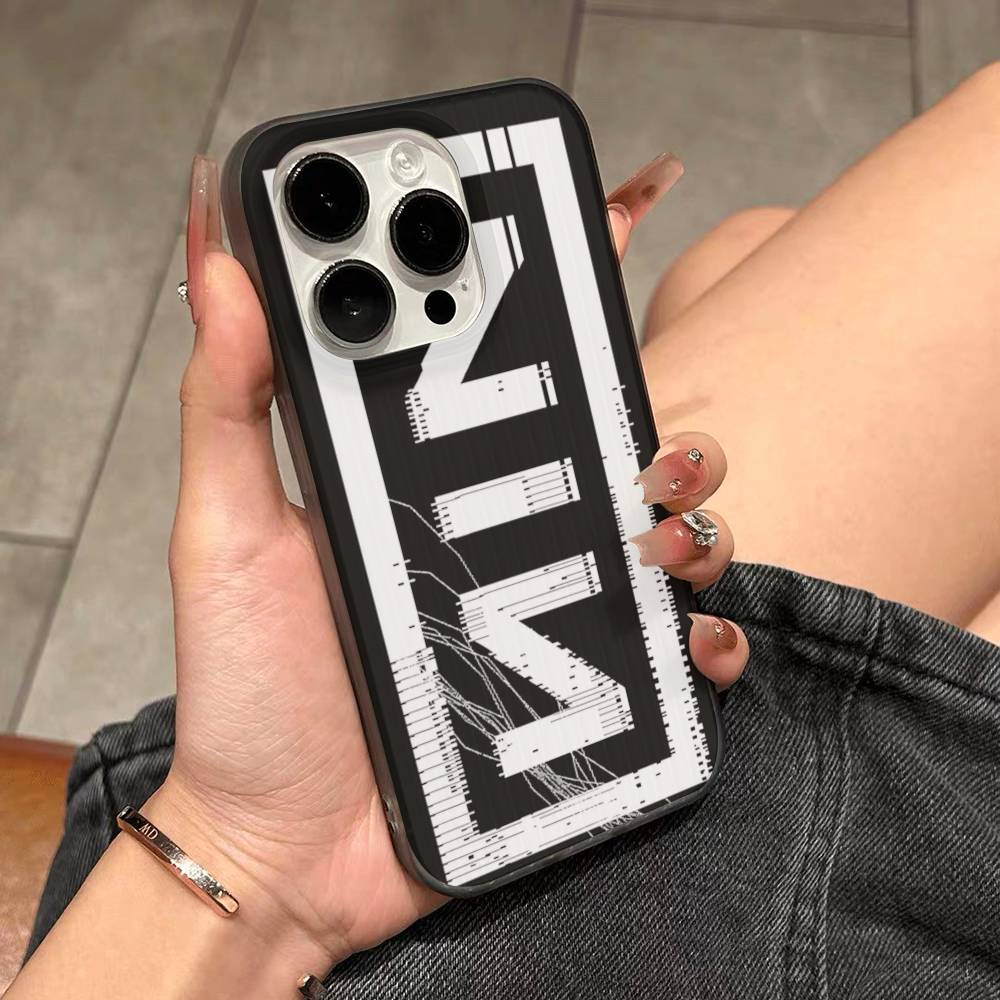 1pc Rock Band Nine I-Inch N-Nails Phone Case For IPhone 16 15 17 Pro 11 12 13 14 Pro Max Plus Soft Ripple Silicone Cover Shell