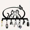 Kissing Cat Key Hooks Set Wall Mounted Rustproof Key Holder Towel Organizer Kitchen Utensil Hanger Home Decor