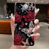 For Xiaomi 14T / Xiaomi 14T Pro Case Clear Luxury Fashion Butterfly Flower Soft TPU Silicone Casing Cover Transparent Phone Case