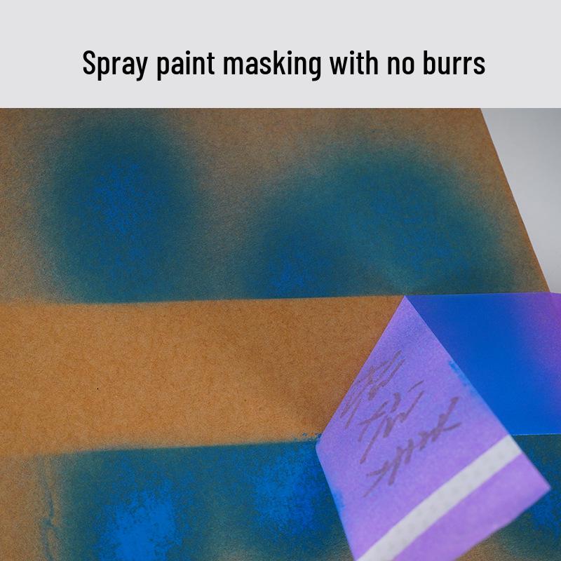 Bandă Washi Mov pentru Vopsea Spray, Mascare, Decorare, Chituire și Separare de Culoare - Bandă de Mascare Colorată din Hârtie Artizanală.
