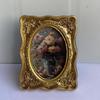 Oval European Style Carved Resin Photo Frame - Creative Embossed Retro Tabletop Ornament