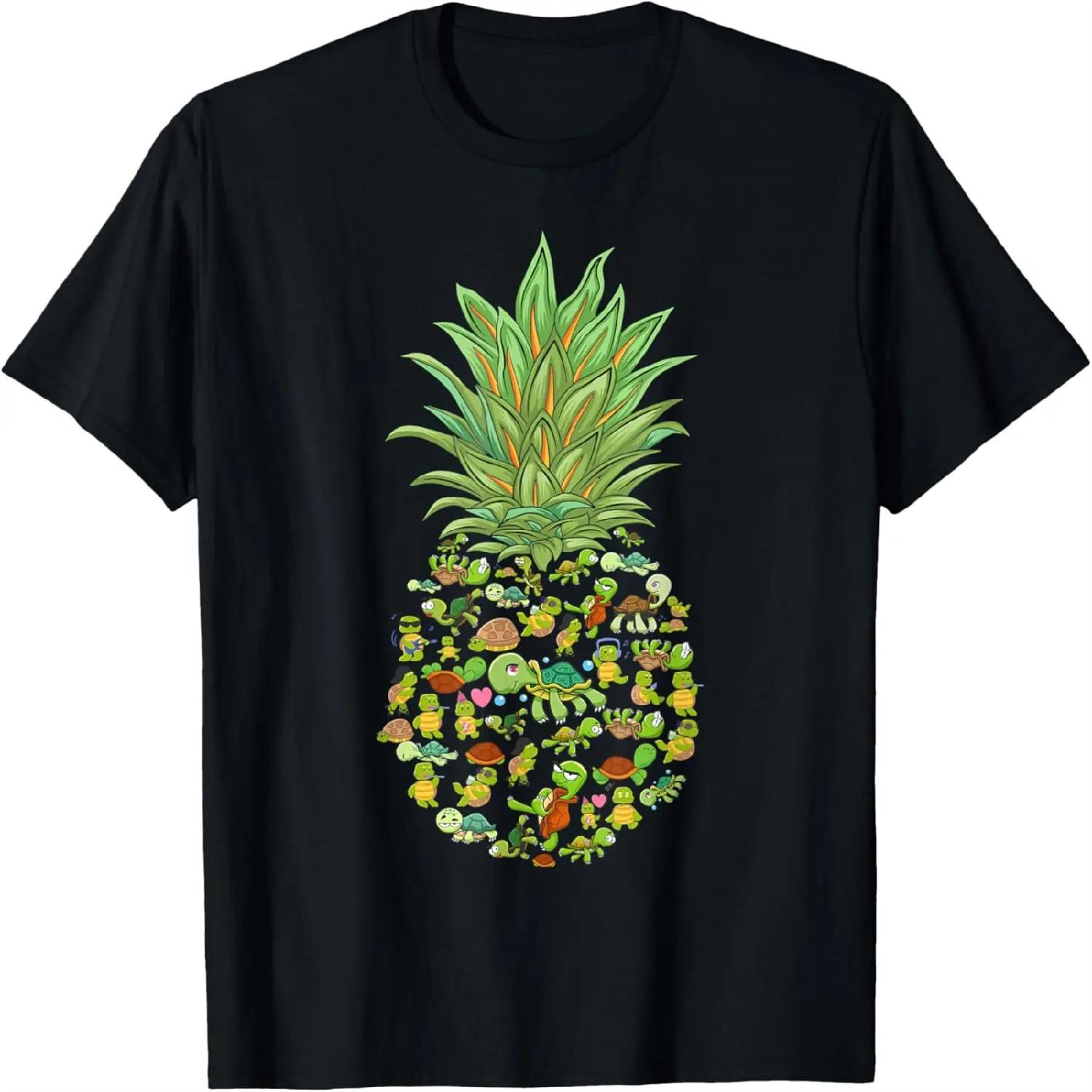 Hawaii Pineapple Turtles T-Shirt S