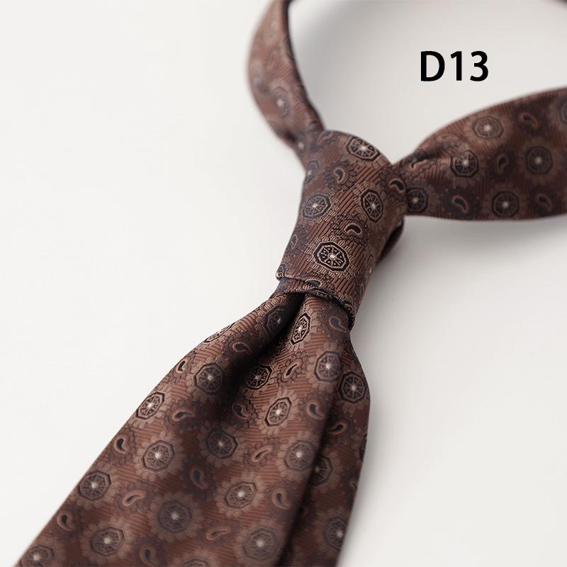 Men's Korean Style Formal Business Ties - Spring/Summer Collection (8CM, Simple Lines, Red/Coffee/Beige Series, Hand-tied)