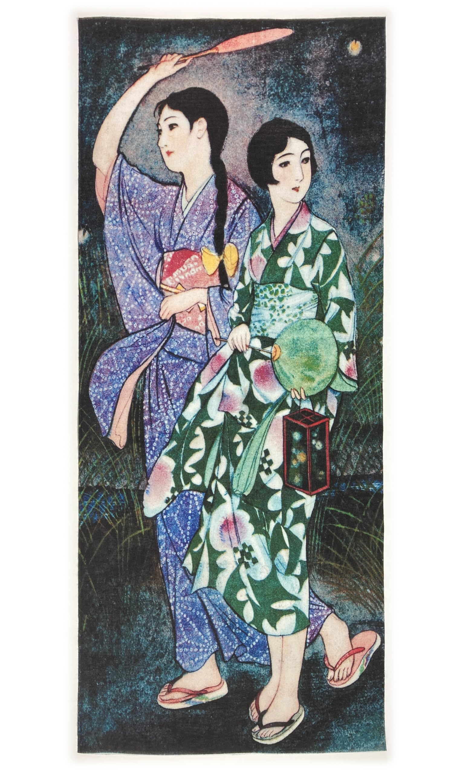 

hand towel from all over the Shigeru Firefly Hunting Ukiyo-e world, Sudo,