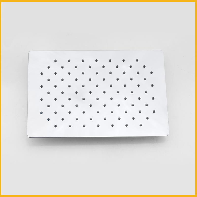 Stainless Steel Square Wall Mount Ceiling Mount Shower Arm And Spray Head Slim Booster Rain Shower Head Bathroom Accessories