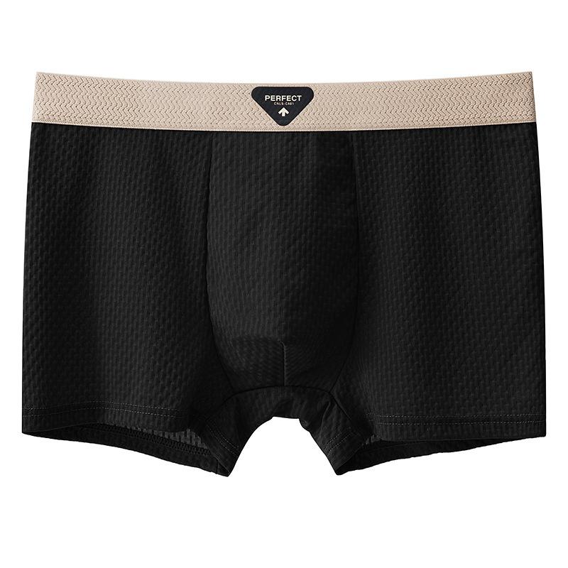 

Хлопковые мужские боксеры дышащие больших размеров шорты-боксеры однотонные мягкое нижнее белье XL чёрный