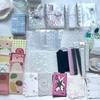 M5 Mini Binder Refill Pages Clear PP Cover Photo Album Portable 5-Hole Budget Planner Photocard Holder with Sleeves for School