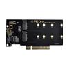 ChenYang Dual M.2 To PCIe 3.0 X8 Adapter, Dual NVME/AHCI SSD To PCI Express Expansion Card Adapter with 12cm Slot Bracket