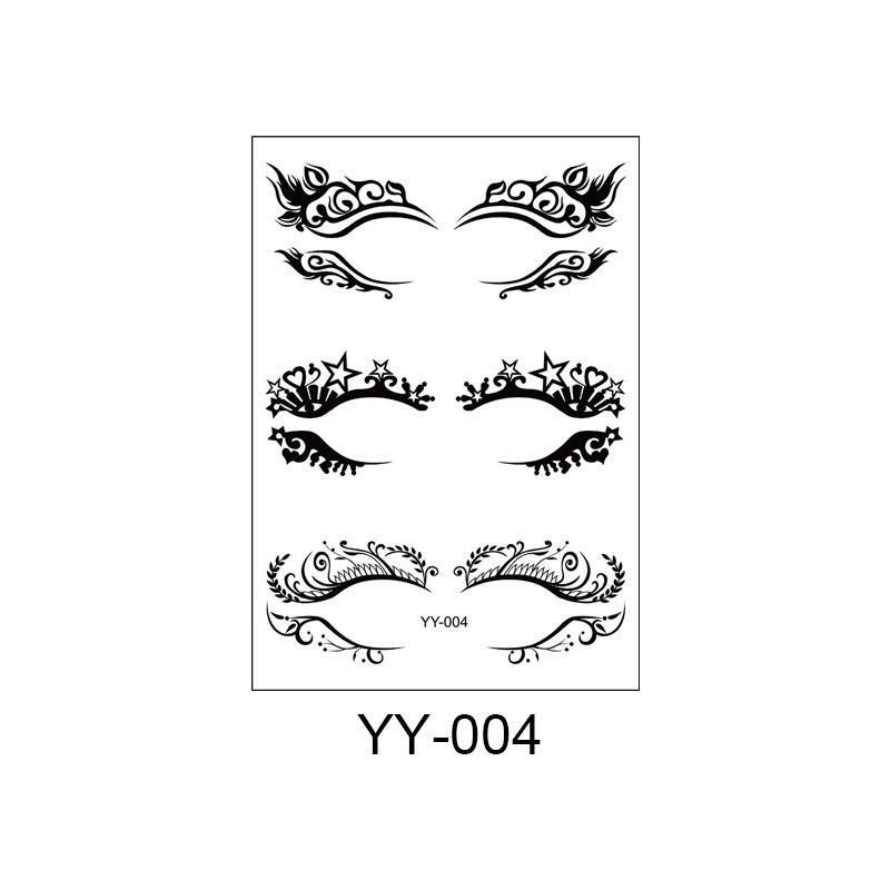 Waterproof Disposable Eyeshadow & Eyelash Tattoo Stickers - Sweatproof, Easy to Clean