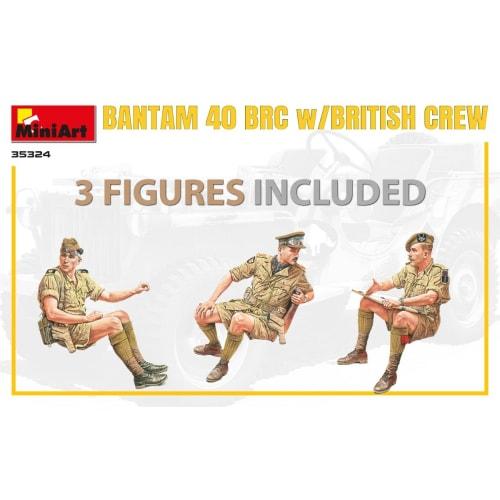 Miniart 1/35 British Bantam 40RBC Special Edition Plastic Model Kit with 3 British Soldiers (MA35324)