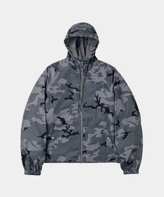 Lettercomo Shell Wind Camo Windbreaker Jacke Grau