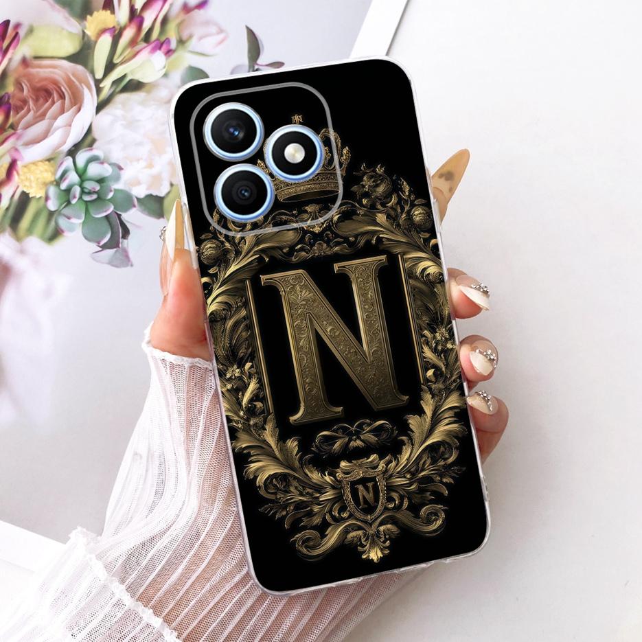 For Honor X8d Case Cute Crown Letters Cover 6.77'' Soft Silicone Slim Phone Case For Honor X8d X 8d HonorX8d 4G Back Cover Coque