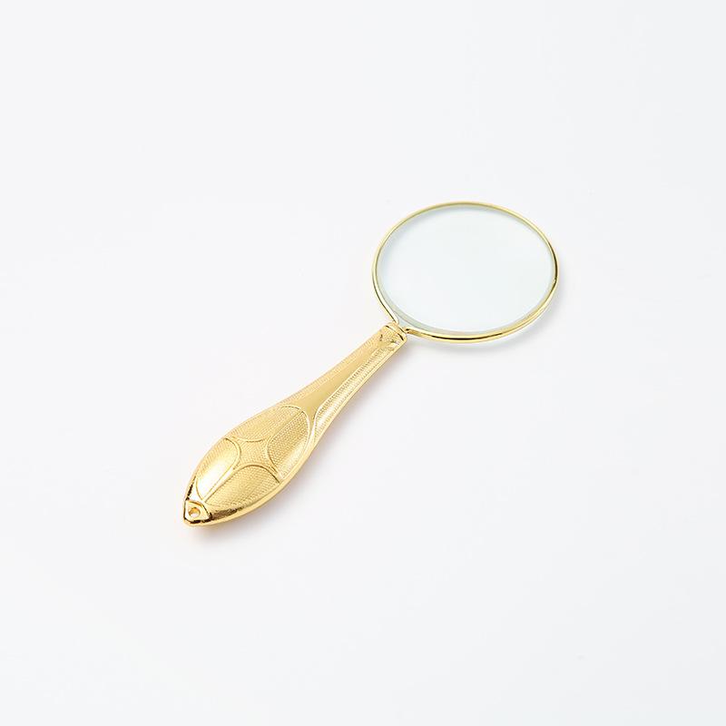 1Pc MG18155-1 Gold Metal 45mm Magnifying Glass Handheld Magnifying Glass