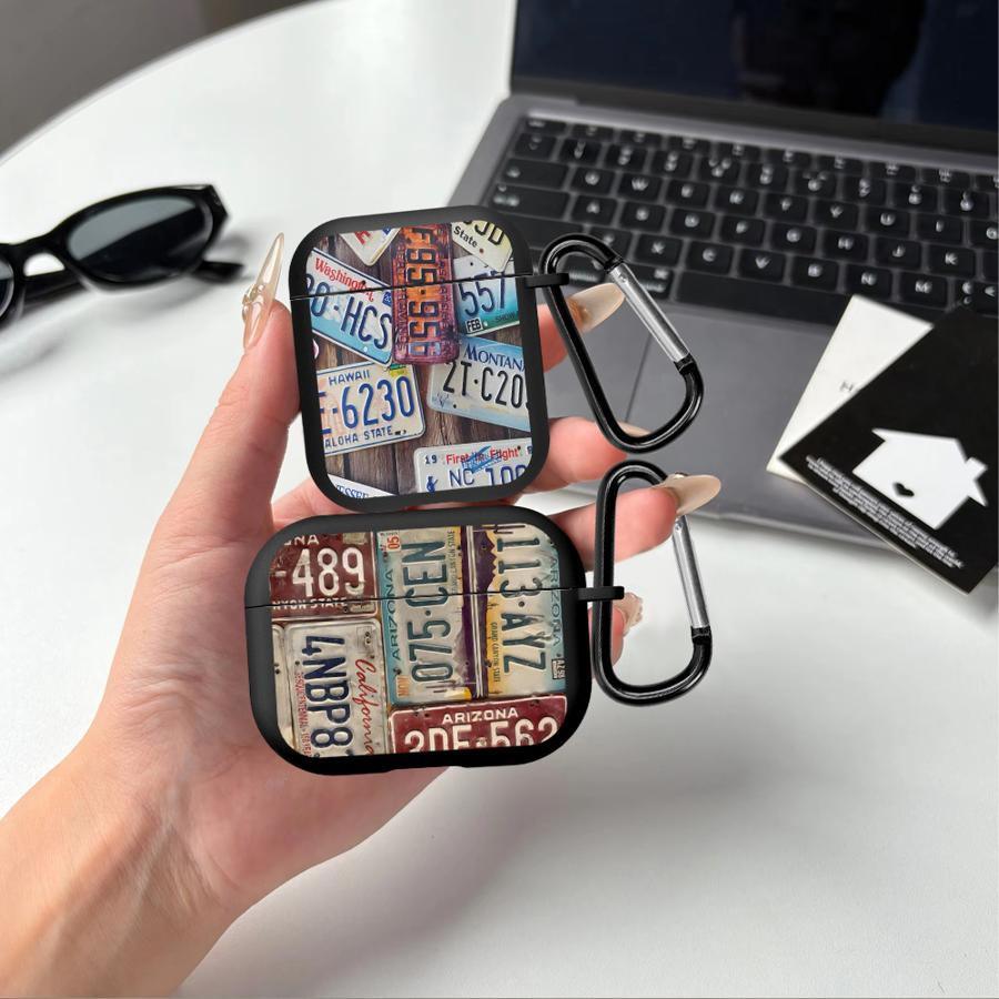Cool License Plate Design Earphone Cases Cover Case For Airpods Pro 1 2 Pro3 4 3 Pro2