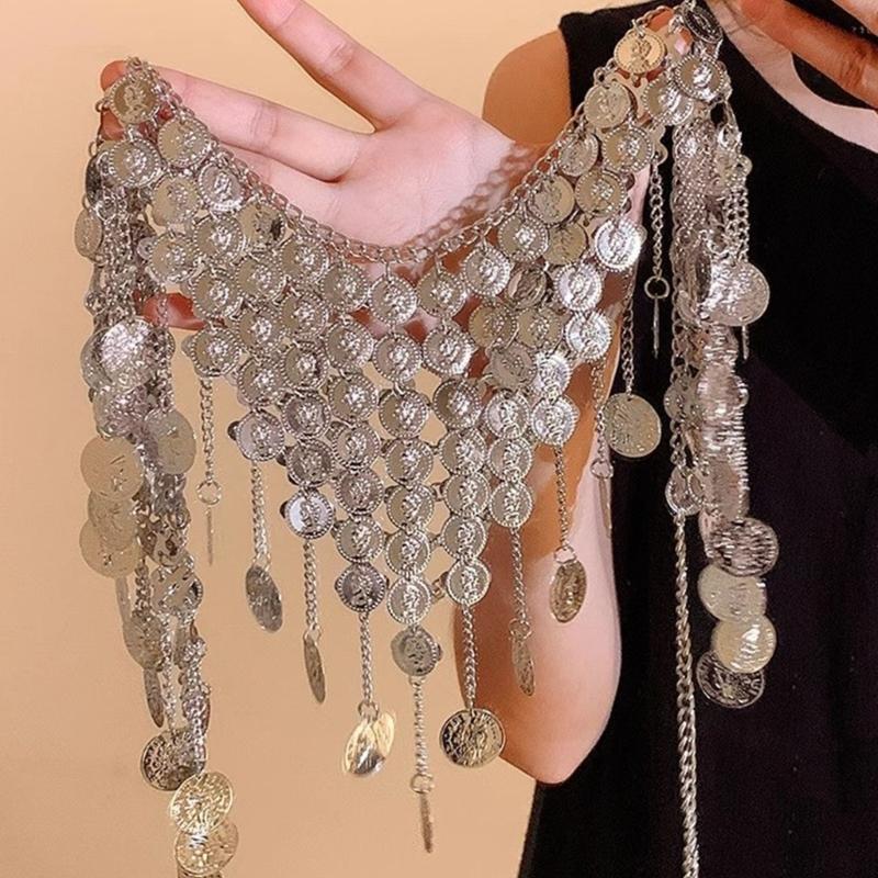 2000s Fringed Adjustable Waist Chain Bohemian Hip Belly Dance Jewelry For Women Stage Show Party And Vacation Outfit