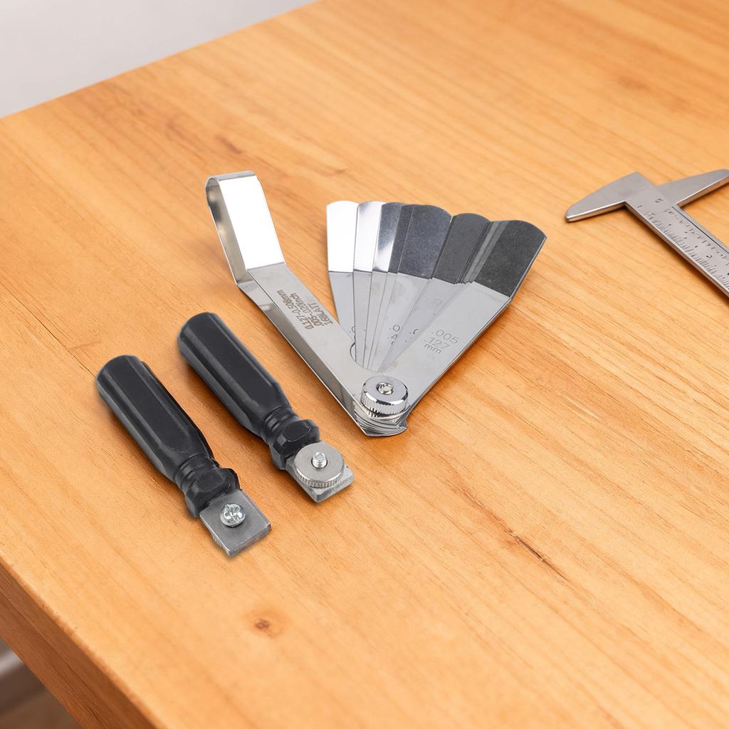 Metric and For Imperial Feeler Gauge Set 16 Piece for Accurate Vehicle Clearance with Compact Storage and Metal Build