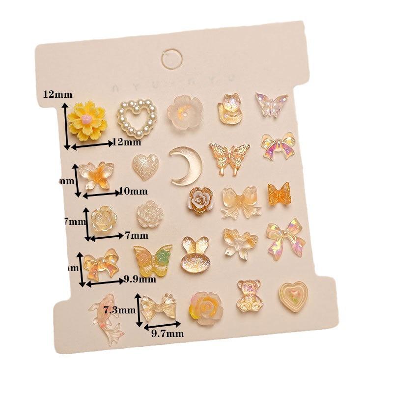 DIY Resin Nail Art Mixed Material Set for Wearable Nail Accessories