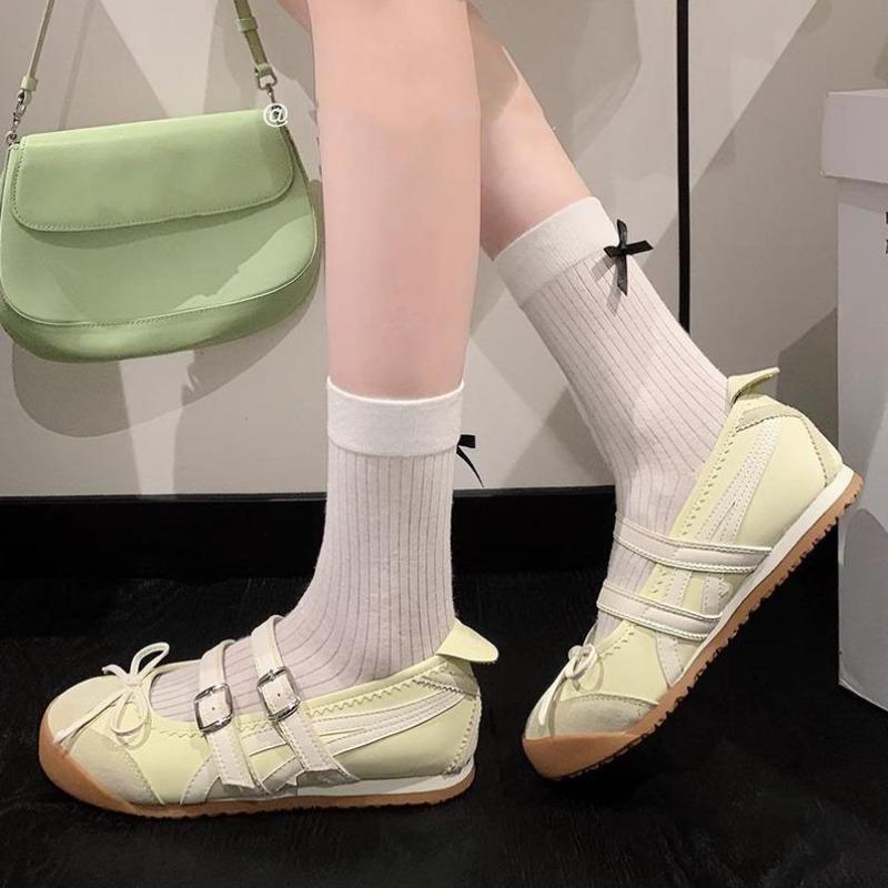 Fashion Women Flats Bow Ballet Dance Mary Jane Shoes Summer Autumn Girls Sandals Fashion New Dress Designer Casual Shallow Footwear