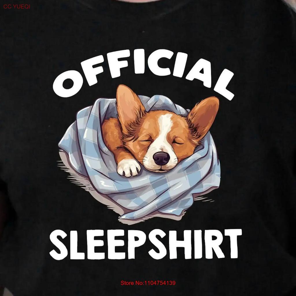 Dog Owner Official Favorite Corgi Sleepshirt T Shirt Funny Pet Lover For Mama Mom Vintage Washed Homme Stretched Breathable