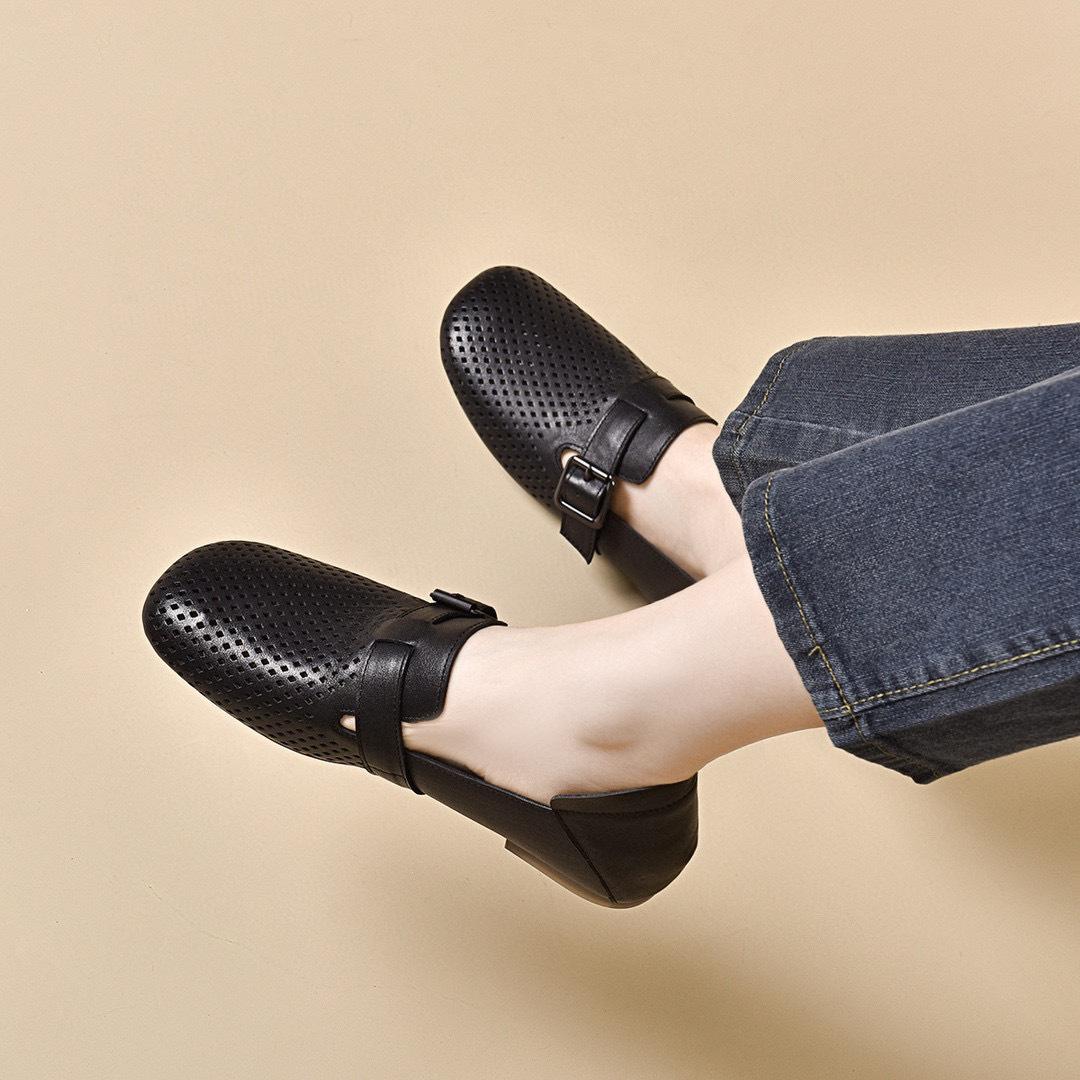 

Женские весенние туфли Birkenstocks с полым верхом, на мягкой подошве, с мягким верхом, с неглубоким вырезом, одинарные туфли, с ремешком и пряжкой, женские туфли на плоской подошве в повседневном стиле 34