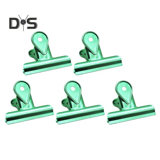 

5 шт. скрепок для бумаги в виде быка, красочные зажимы для папок, зажимы для денег, зажимы для бумаги в виде бульдога для домашнего офиса, школы, кухни, работы, художественных принадлежностей зелёный