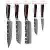 5Psc Stainless Steel Chef Knives Set Kitchen Knife Set Butcher Boning Knife Vegetable Knives Cutter