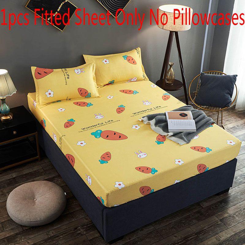 Elegant Multi-color Floral Fitted Sheet Set With Soft Breathable Fabric And Pillowcases