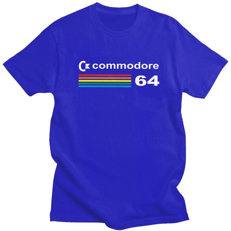Custom Commodore 64 Computer T Shirt Men ShortSleeve Computer Geek Nerd Tee Tops 100 Cotton Slim Fit Tshirt Merch