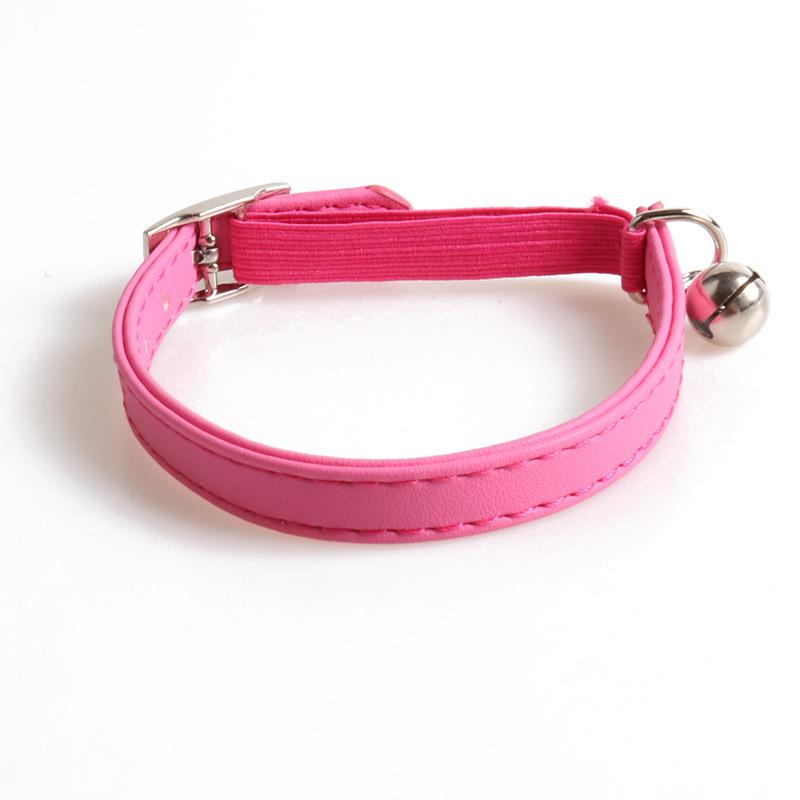 Macaron Color Cute Pet Cat Collars PU Colorful Small Collar for Cats Cat Harness Kitten Collar Pet Air Tag Cat Collar Cats