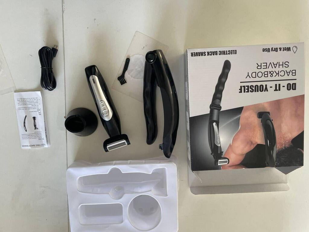 2024 USB Rechargeable Electric Back Shaver - Waterproof with Handle
