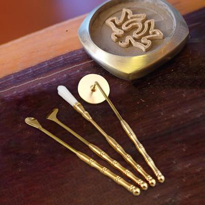 4Pcs Messing Weihrauch, Der Werkzeug Pulver Brenner Set Hause Duft Chinesischen Zeremonie