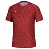 Mizuno Dry Aeroflow Short Sleeve Training Highly Breathable and Salsa Size M Men's T-Shirt, Material, Sweat-Wicking Quick-Drying, Red, (32MAB020)