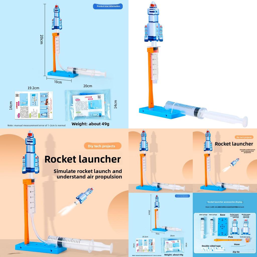 Science Experiment Kit For Kids With Diy Rocket Launcher Educational Toy For Home Learning