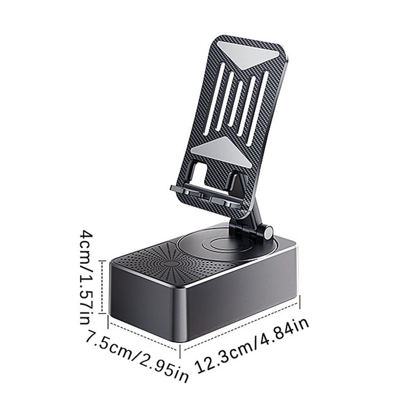 Suport 3 în 1 pentru telefon mobil, difuzor Bluetooth, baterie externă, rotativ, pliabil, suport de birou leneș pentru telefon mobil, tablete